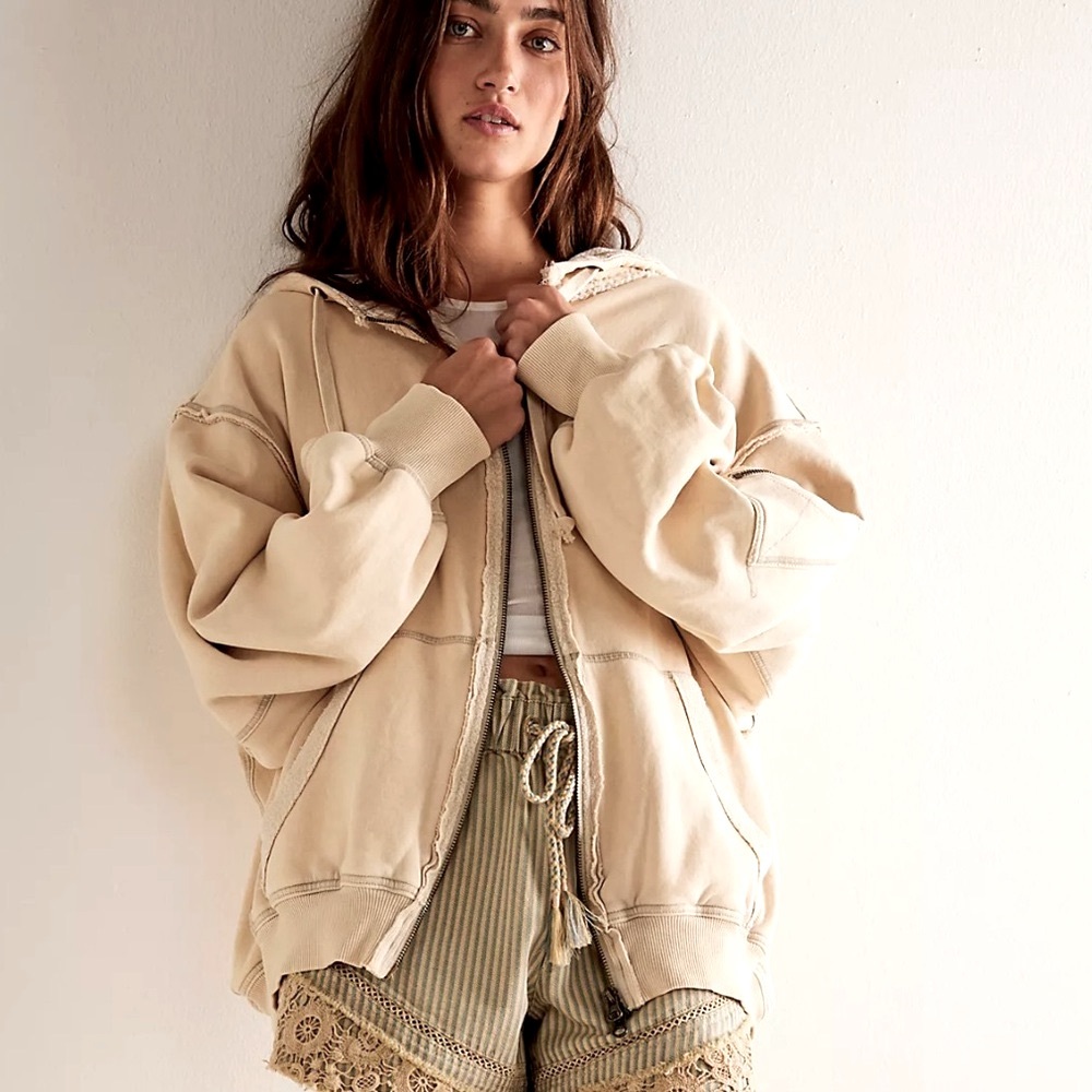 NWT- Free People By Your Side Lined Hoodie